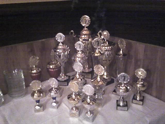 Die Pokale fr die Mastersteilnehmer 2008